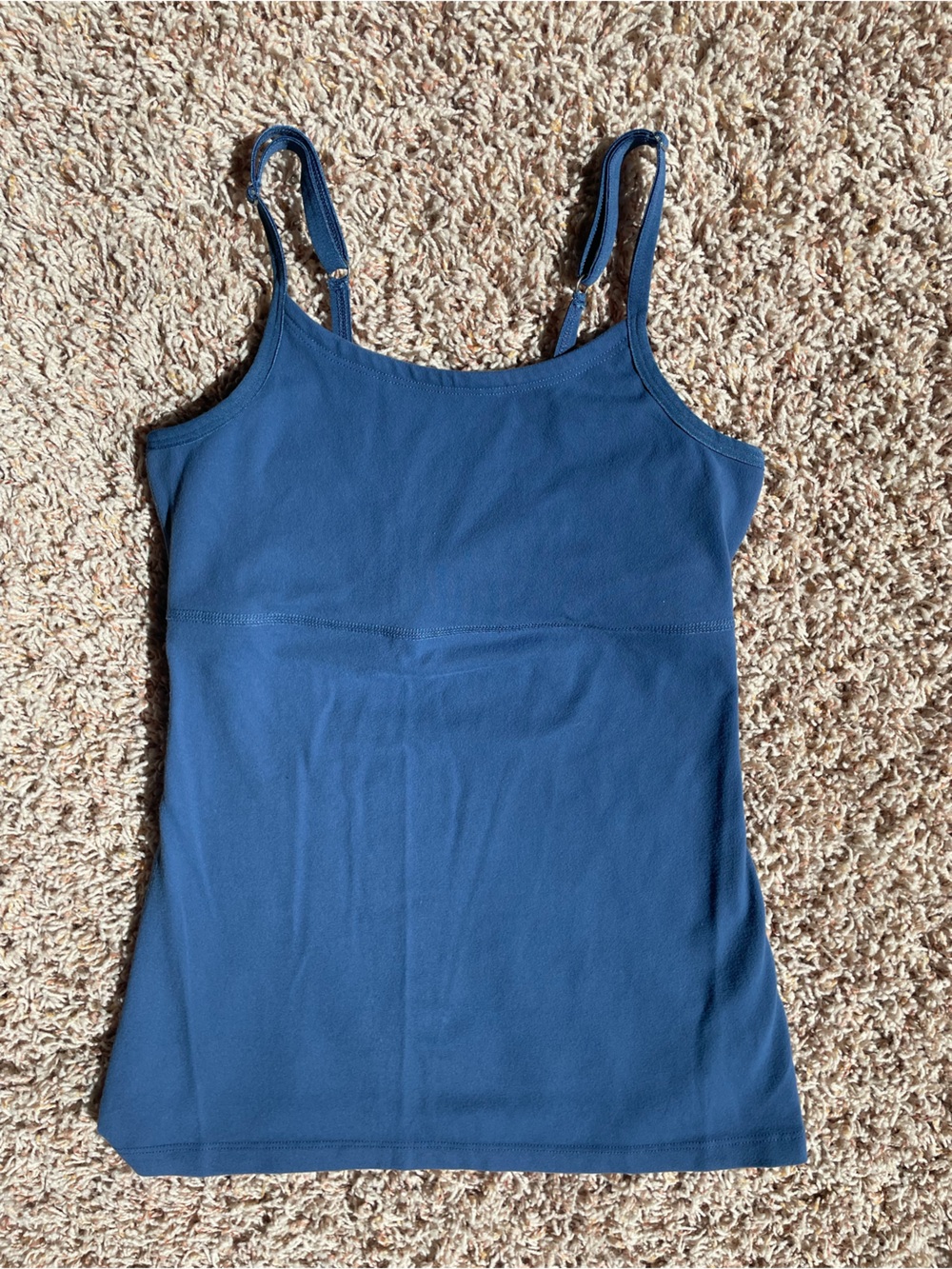 Beyond Yoga Indigo Blue Adjustable-Strap Tank Top Lined Women Size S Y2K Pilates